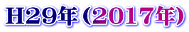 H29年（2017年）